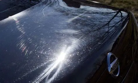 Rayures circulaire sur peinture